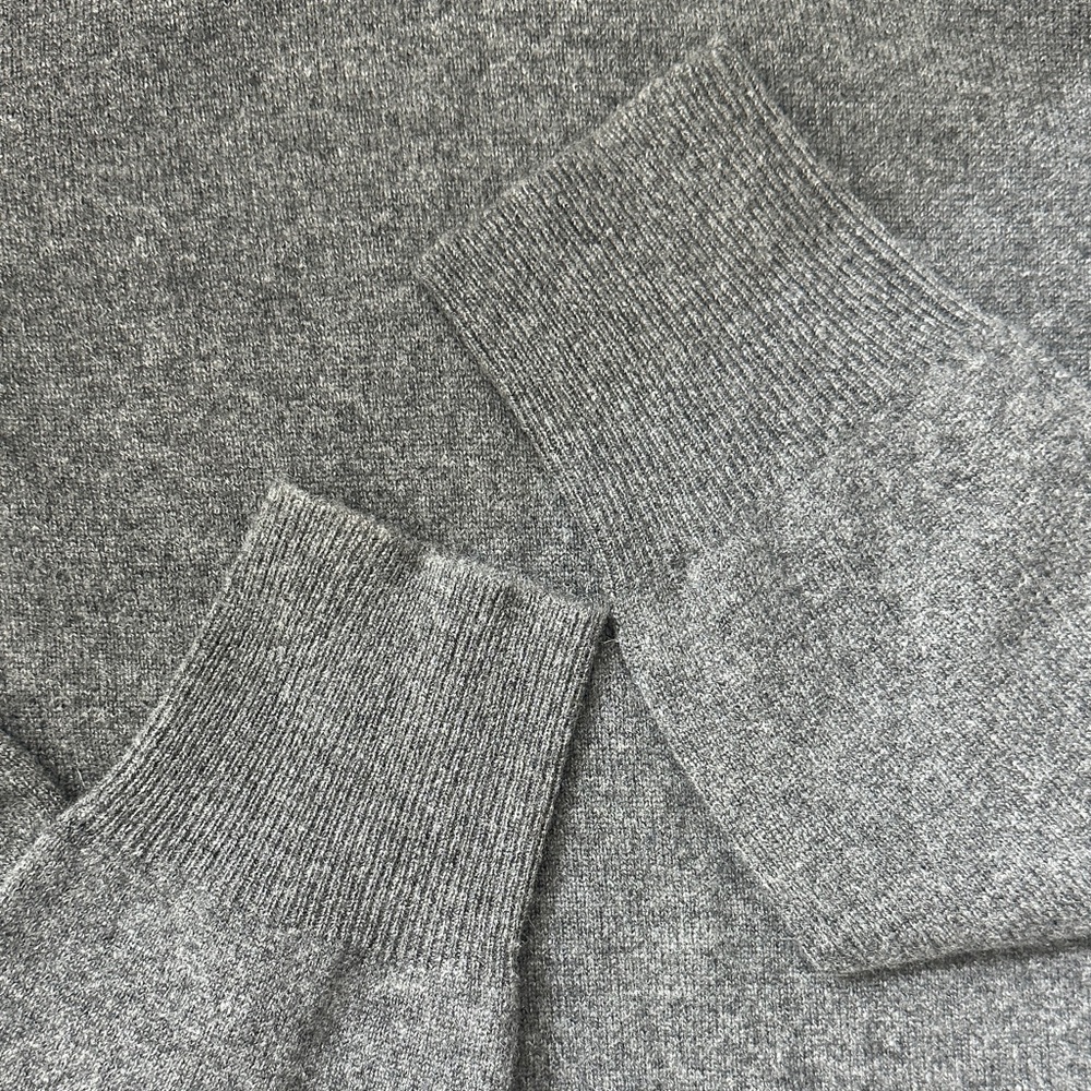 J Crew 100% Cashmere Turtleneck Sweater sz L Dark Grey - Picture 5 of 12
